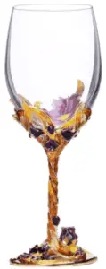 Carved Crystal Wine Glass