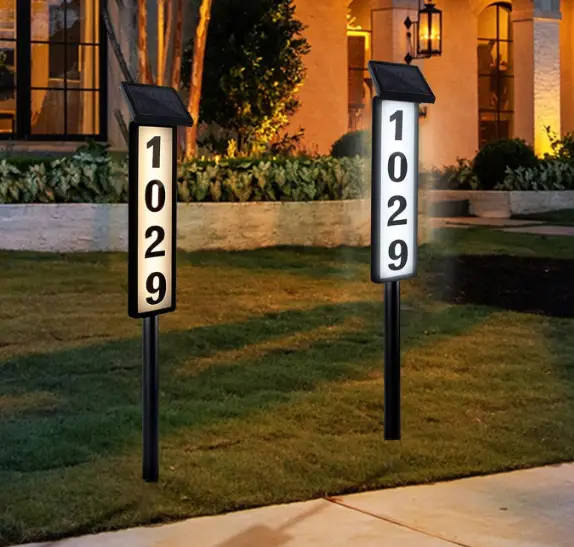 Solar house numbers for outside