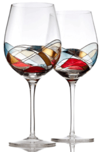 Hand Painted Wine Glass