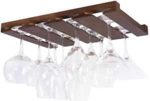 Rustic Wood Stemware Rack