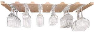 Space Saving Wooden Stemware Rack 