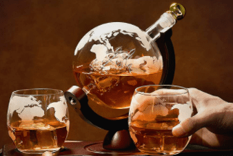 Whiskey Decanter Globe Set