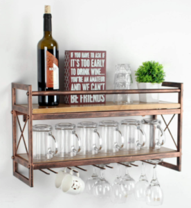 Womio wall mounted stemware glass rack