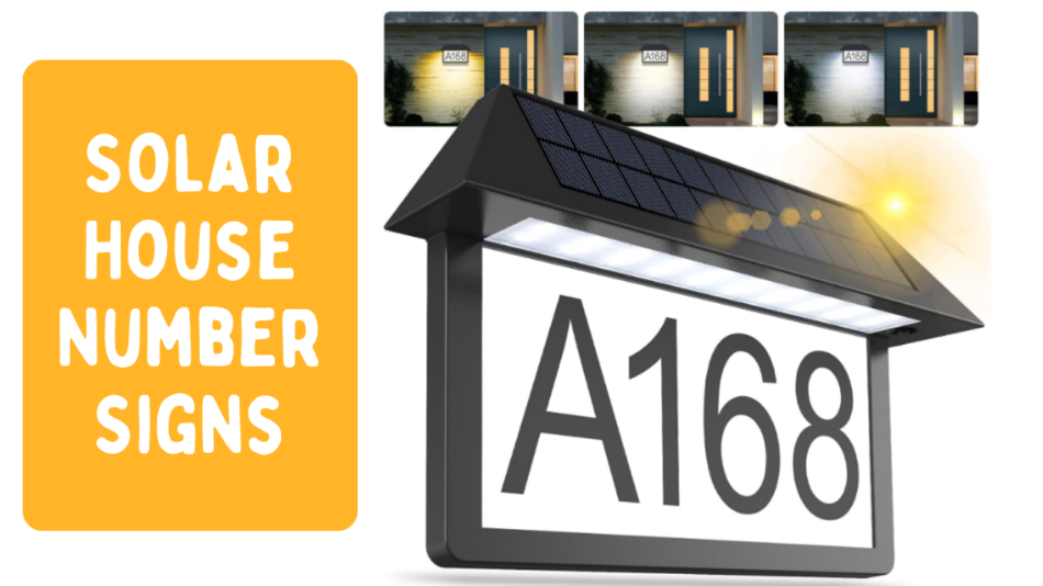 Solar House Number Signs