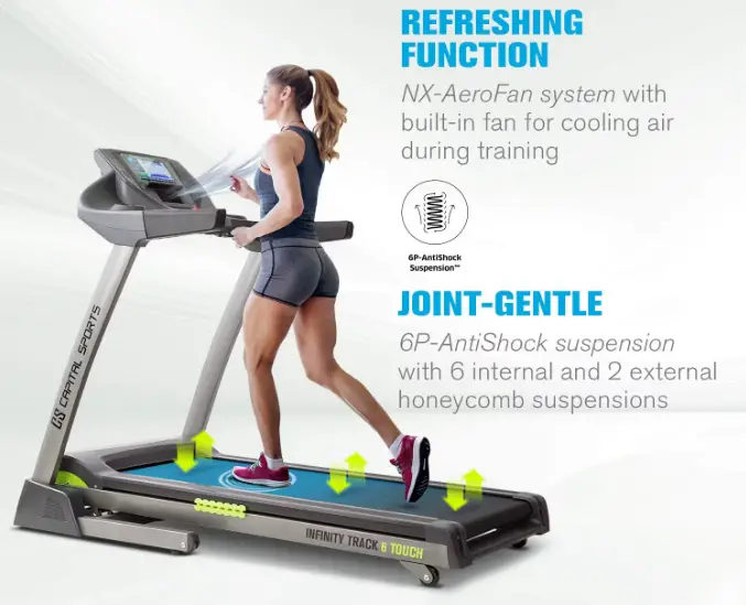 Capital Sports Infinity Track Folding Treadmill