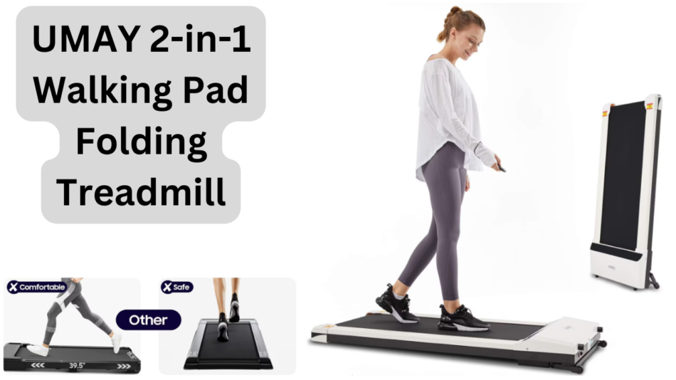 UMAY 2-in-1 Walking Pad Folding Treadmill